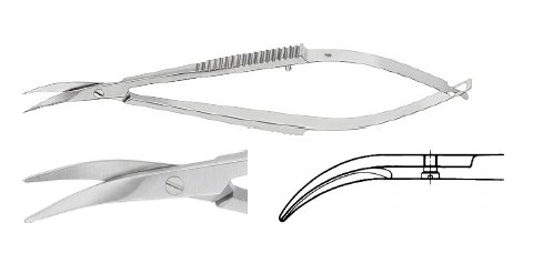 КАСТРОВЕДЖО НОЖИЦІ ЛАТ. - ВИГНУТ. 95MM